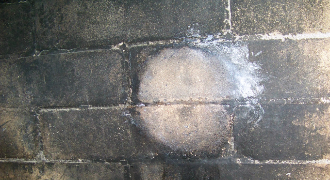 cleaning soot stains on brick