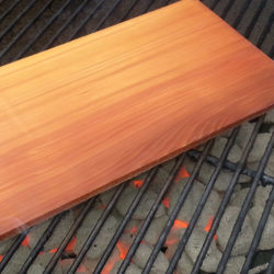 grill on a cedar plank