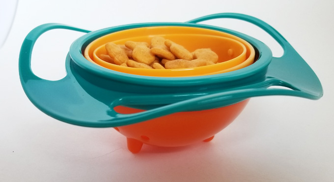 Spill Proof Bowl With Snacks