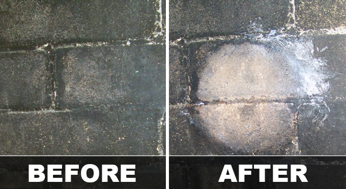 before and after cleaning soot stains